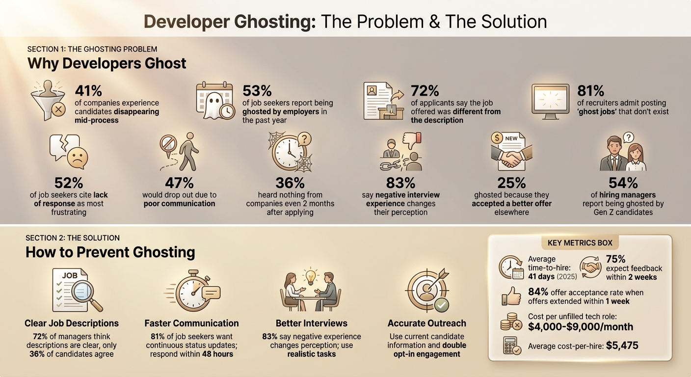 Developer Ghosting Statistics and Prevention Strategies 2025-2026
