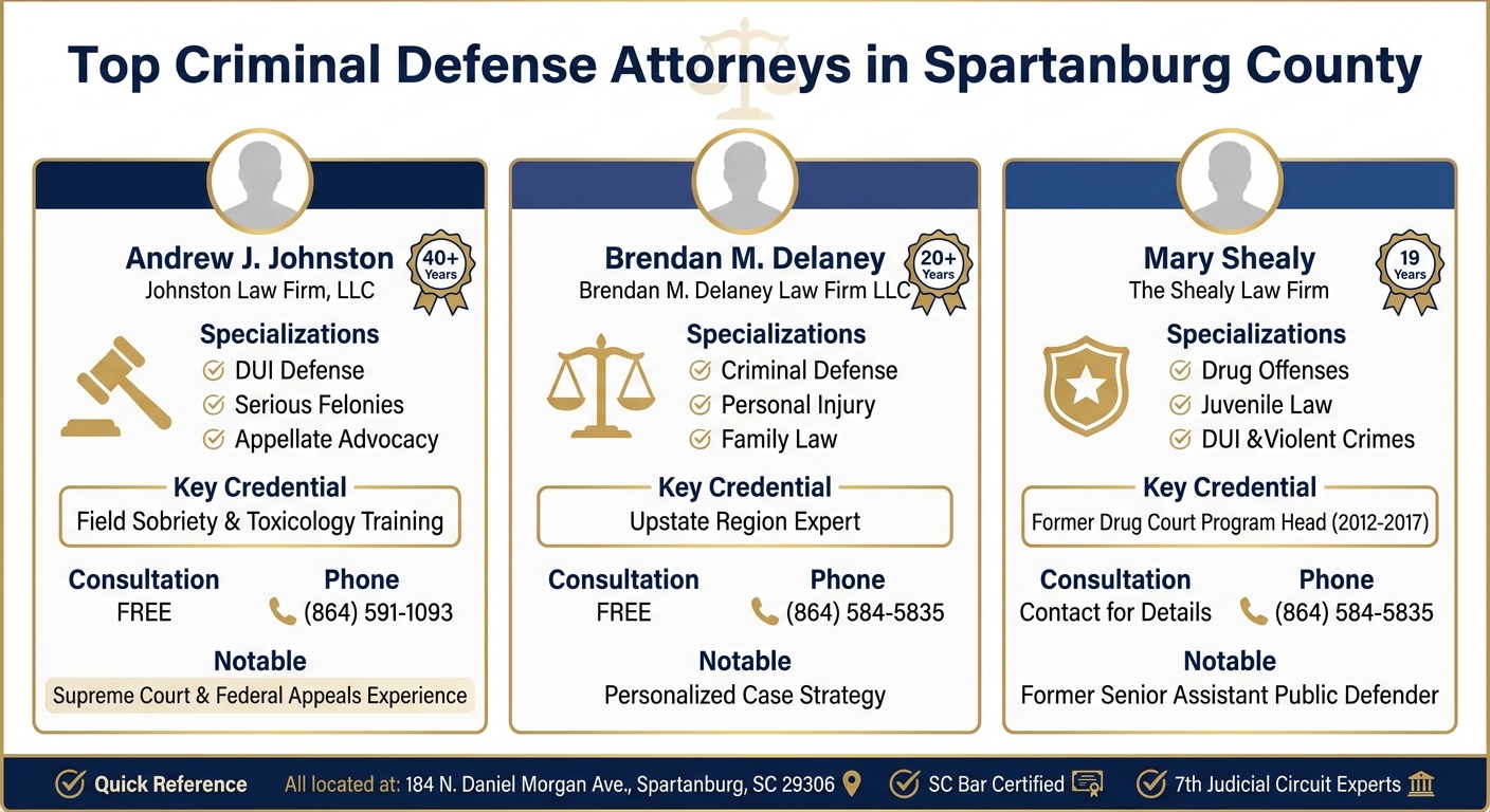 Top Spartanburg County Criminal Defense Attorneys Comparison 2026