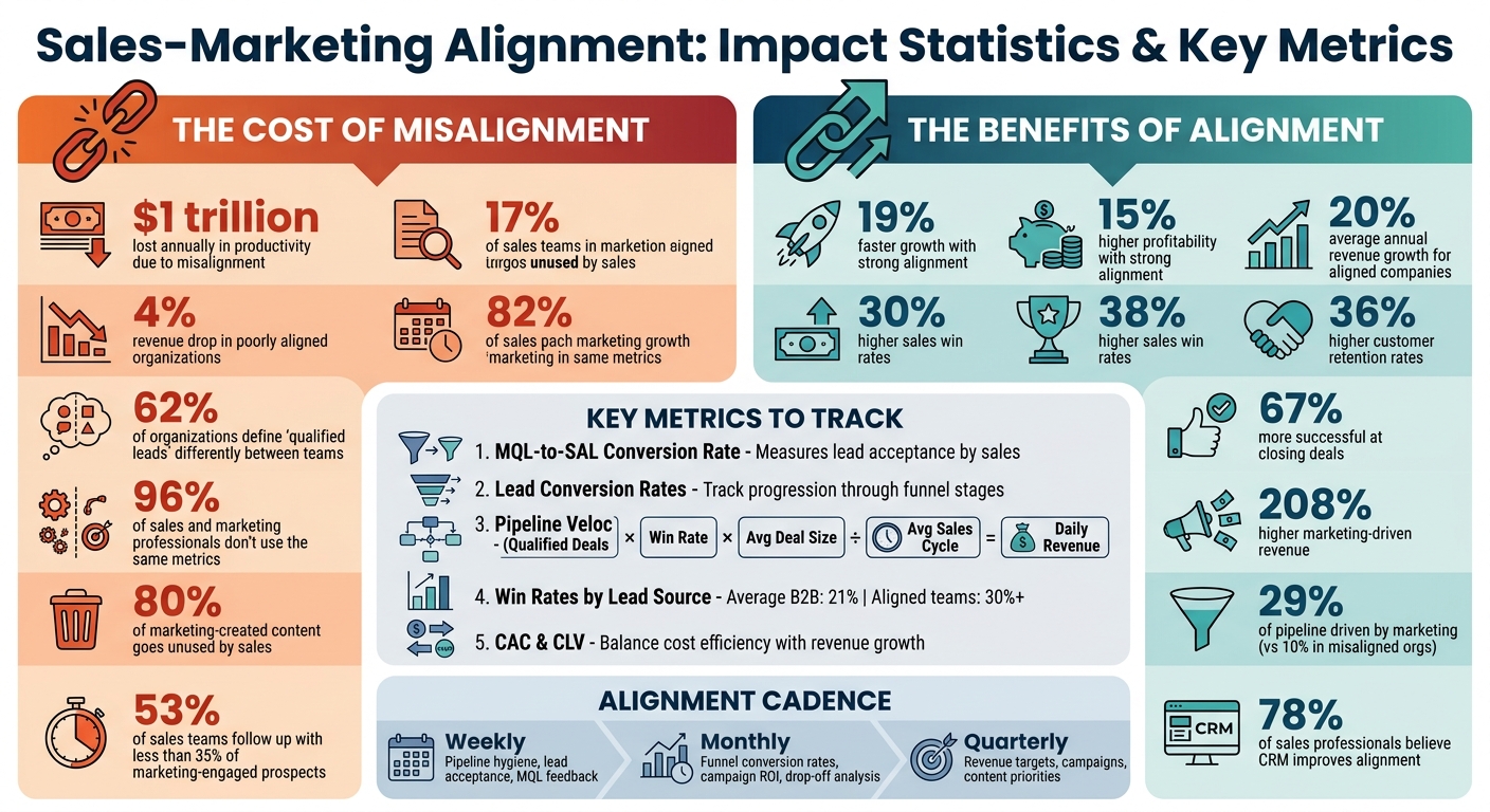 Sales-Marketing Alignment Statistics and Key Metrics Impact