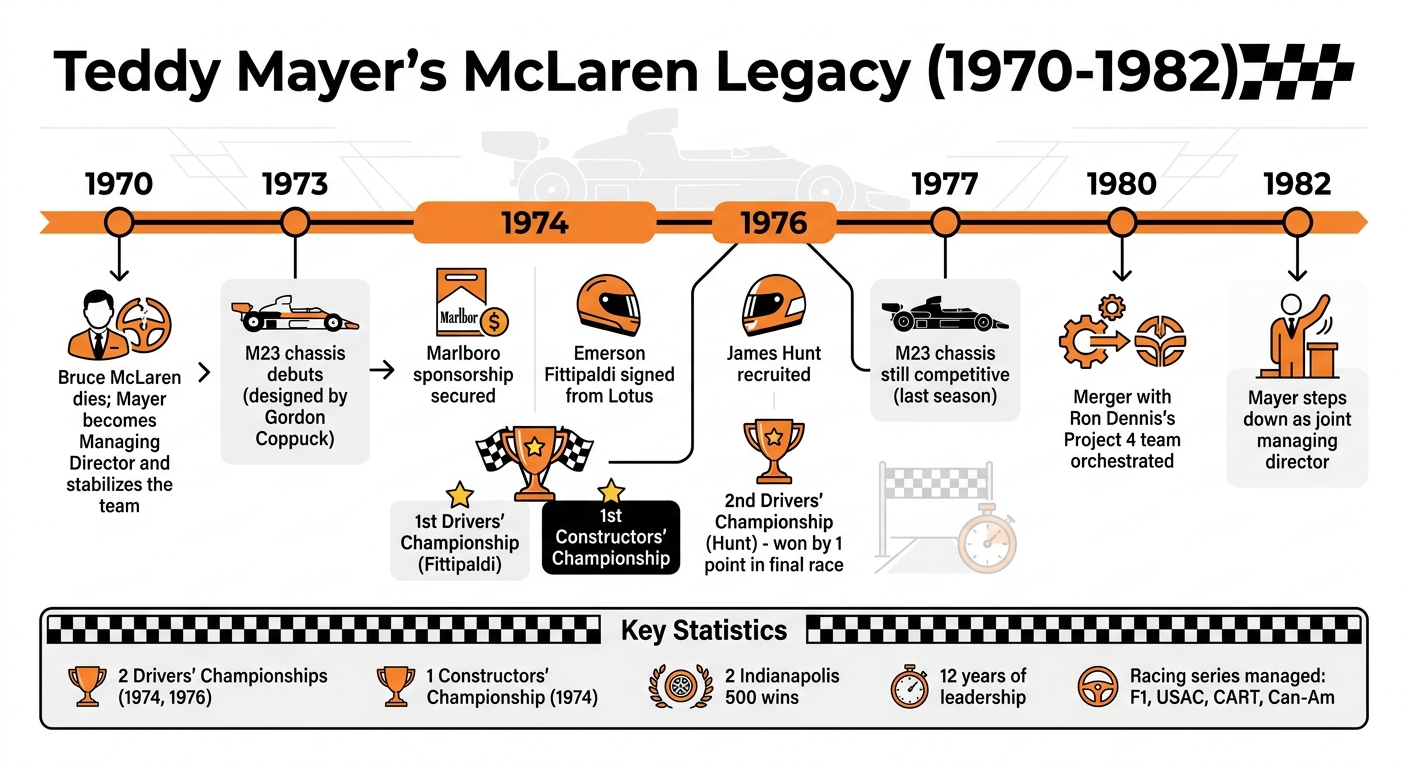 Teddy Mayer's McLaren Achievements 1970-1982