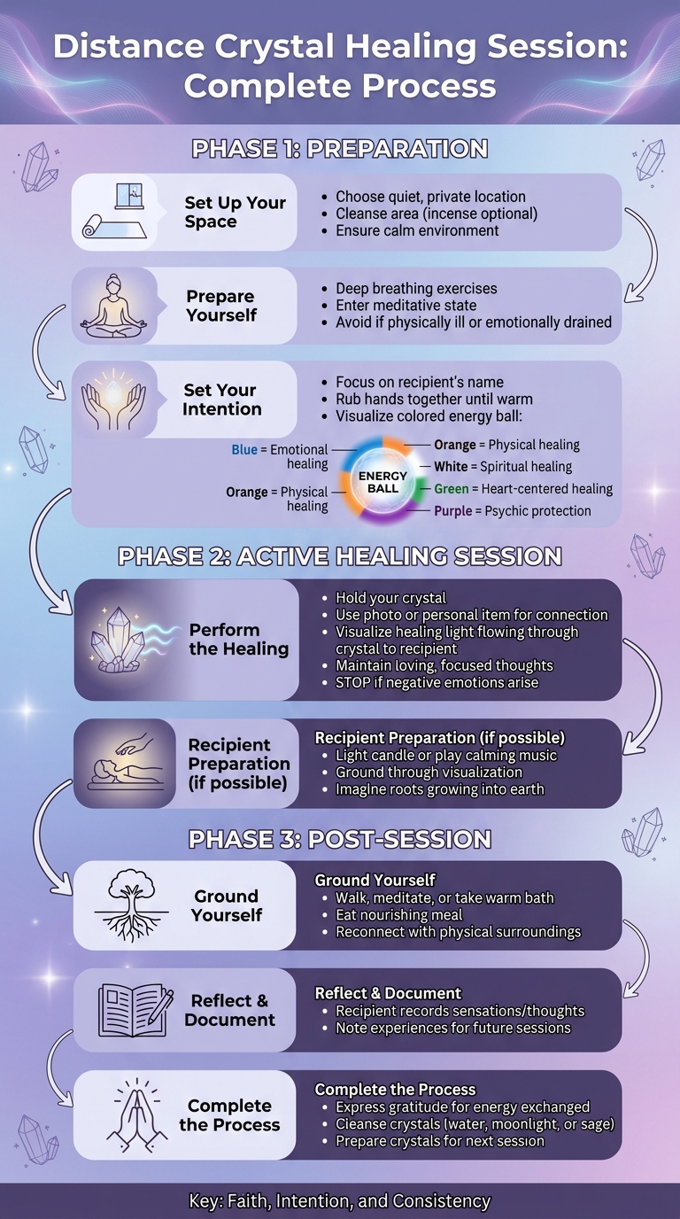 Distance Crystal Healing Session: Step-by-Step Process Guide