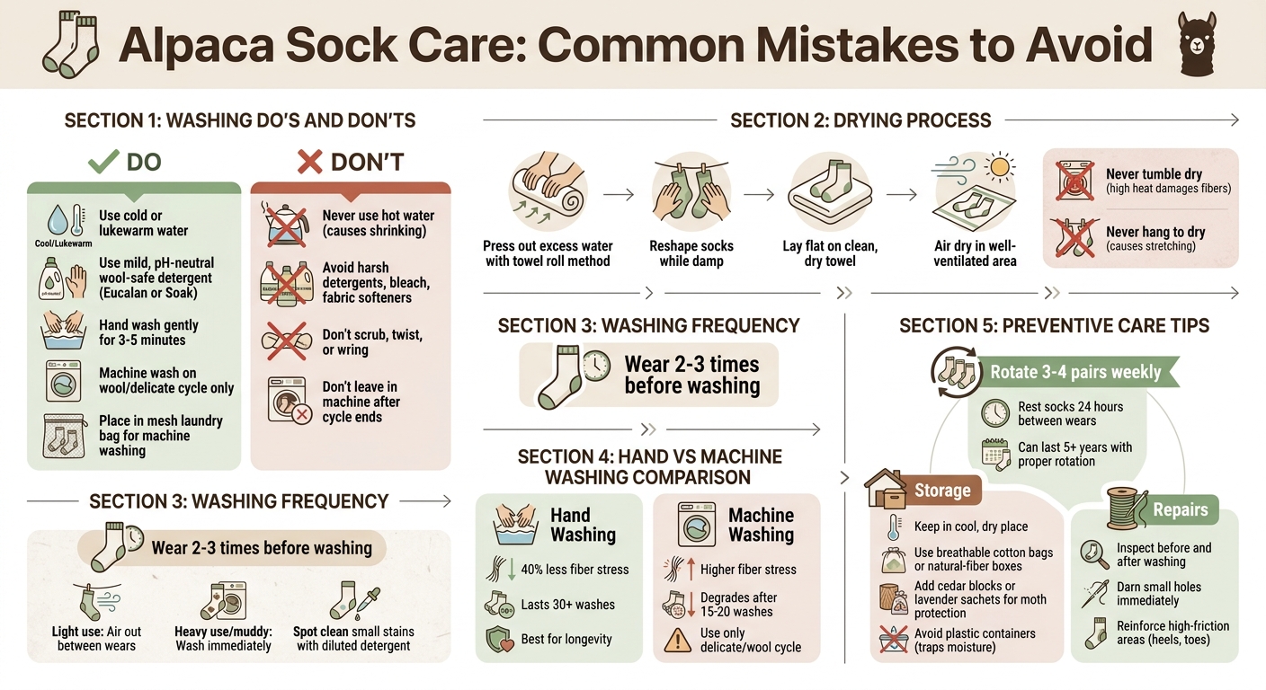 Complete Alpaca Sock Care Guide: Washing, Drying, and Storage Best Practices
