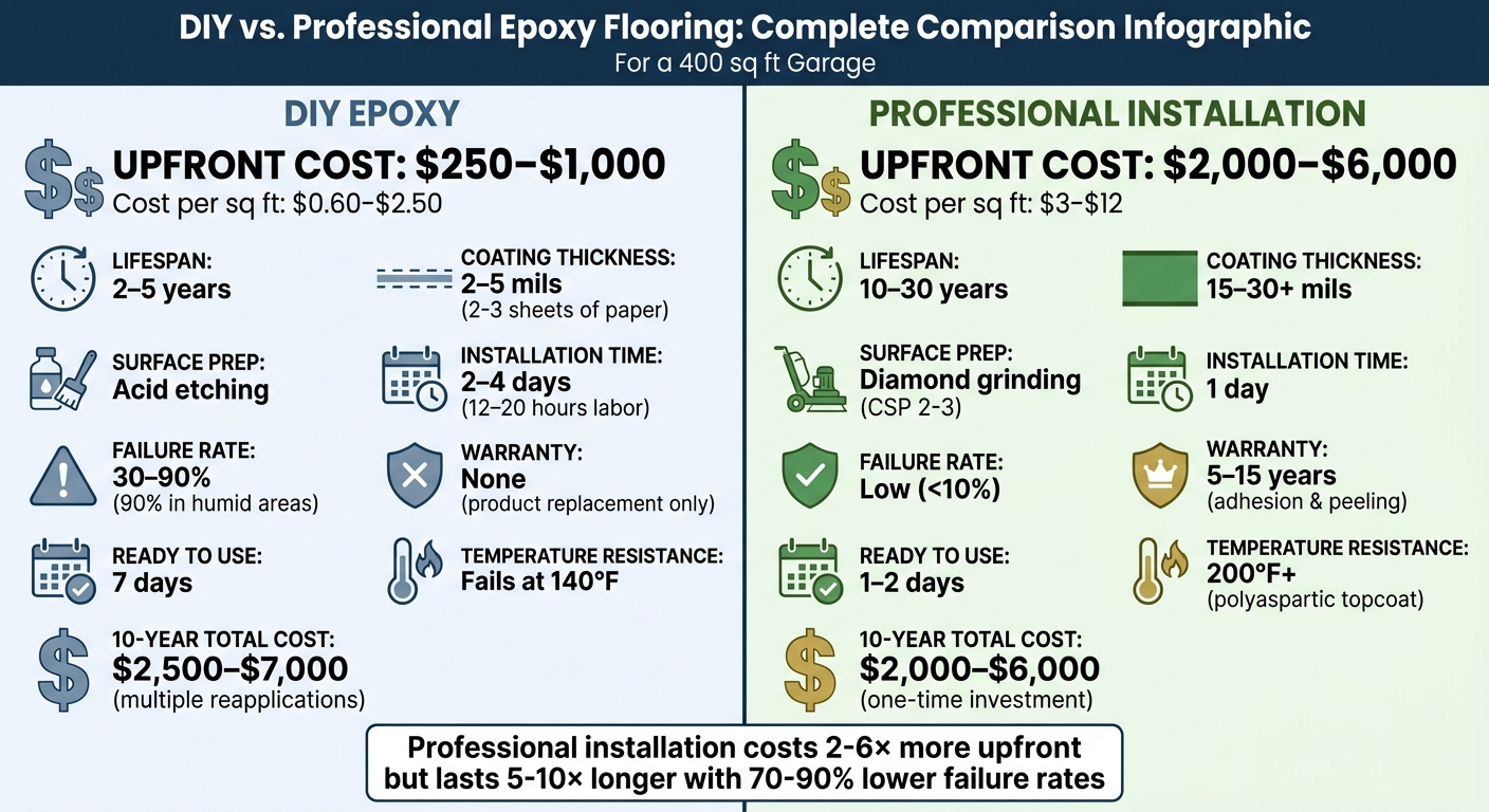Epoxy Flooring Costs: Diy Vs. Professional 1 Diy Vs Professional Epoxy Flooring Cost Comparison For 400 Sq Ft Garage