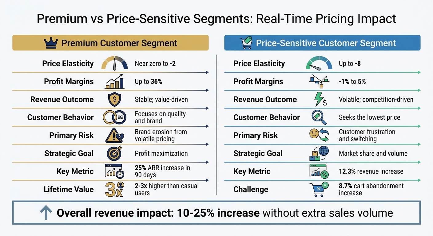 Premium vs Price-Sensitive Customer Segments: Real-Time Pricing Impact Comparison