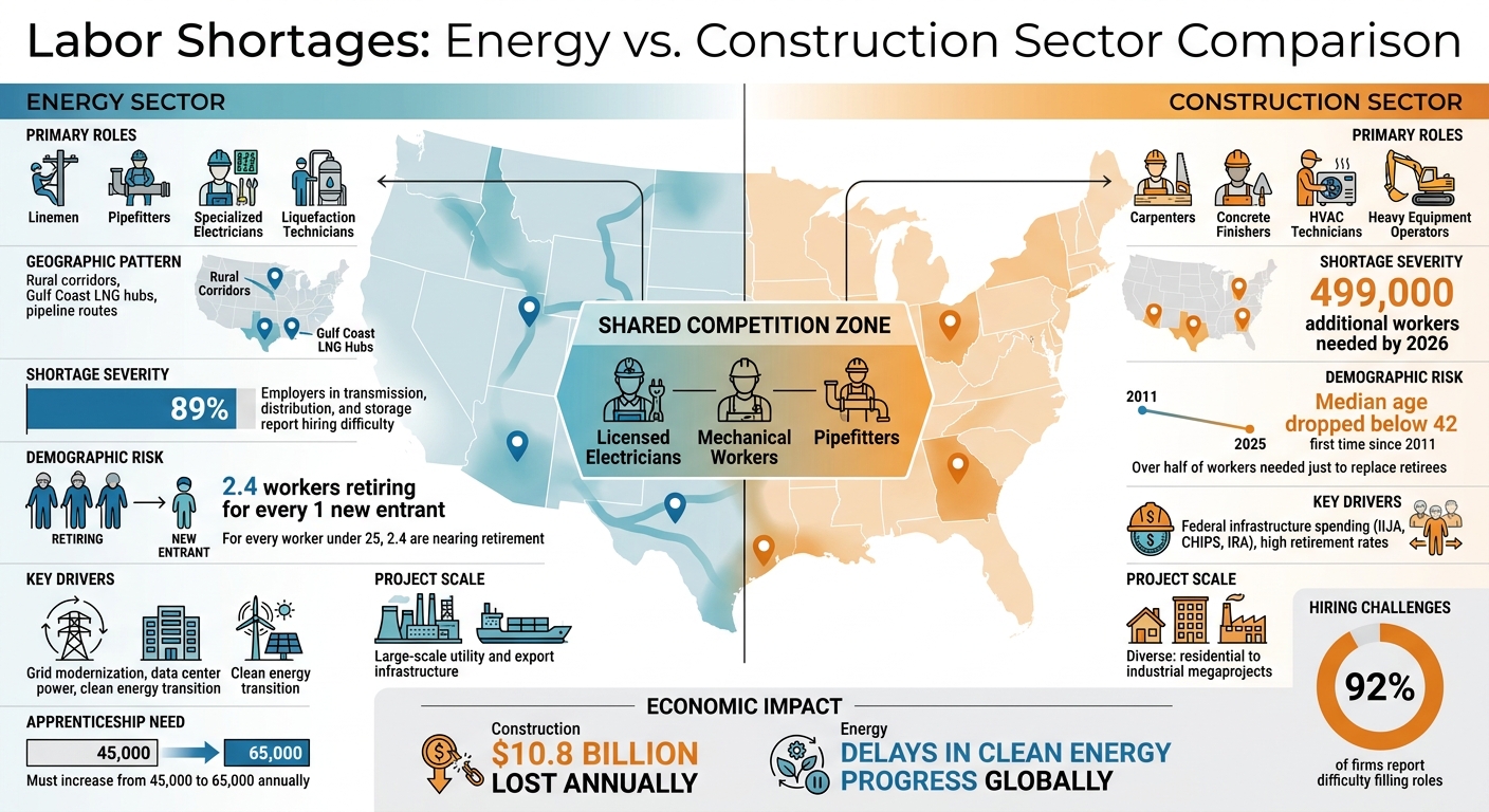 Energy vs Construction Sector Labor Shortage Comparison