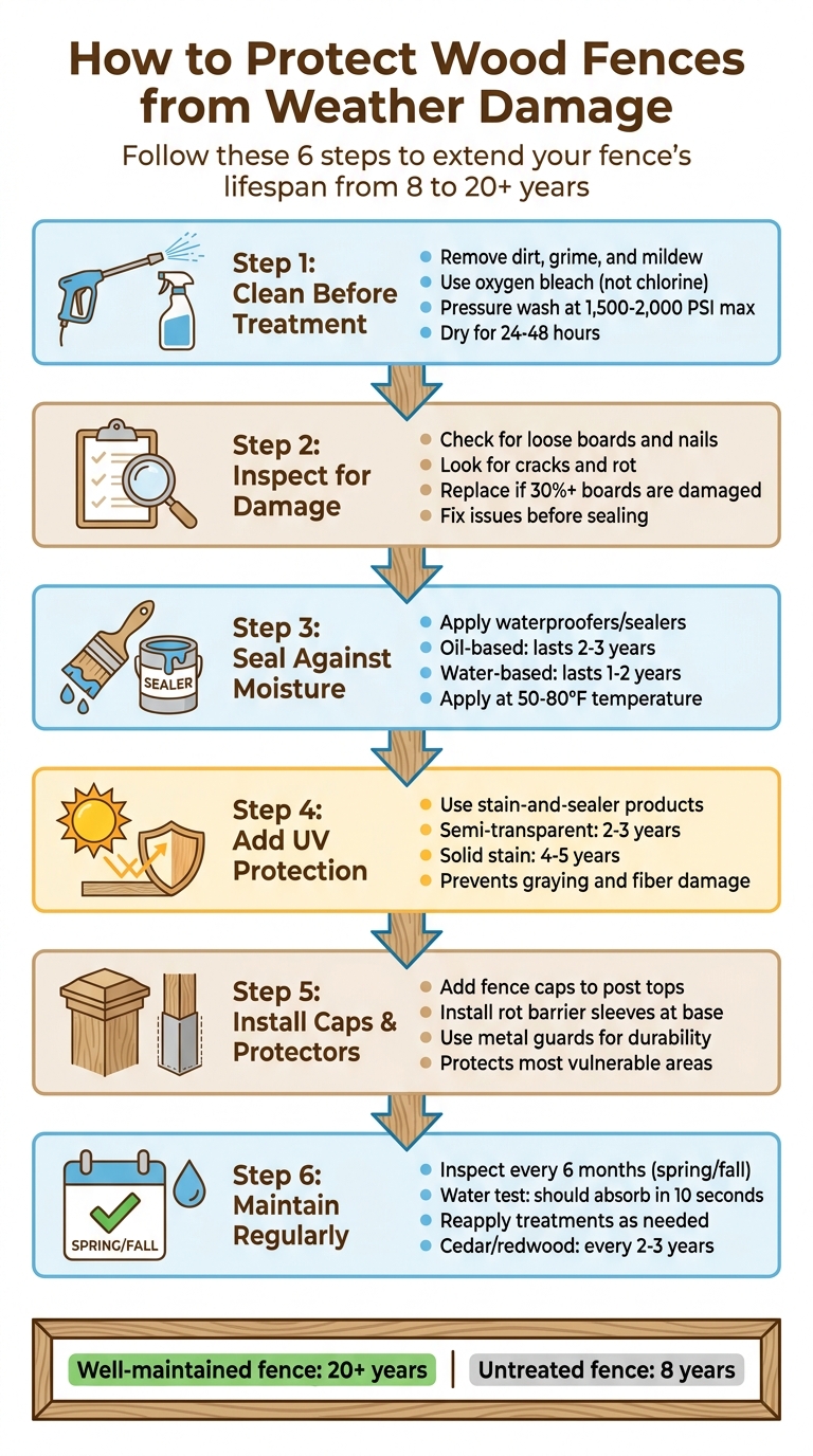 6-Step Guide to Protect Wood Fences from Weather Damage
