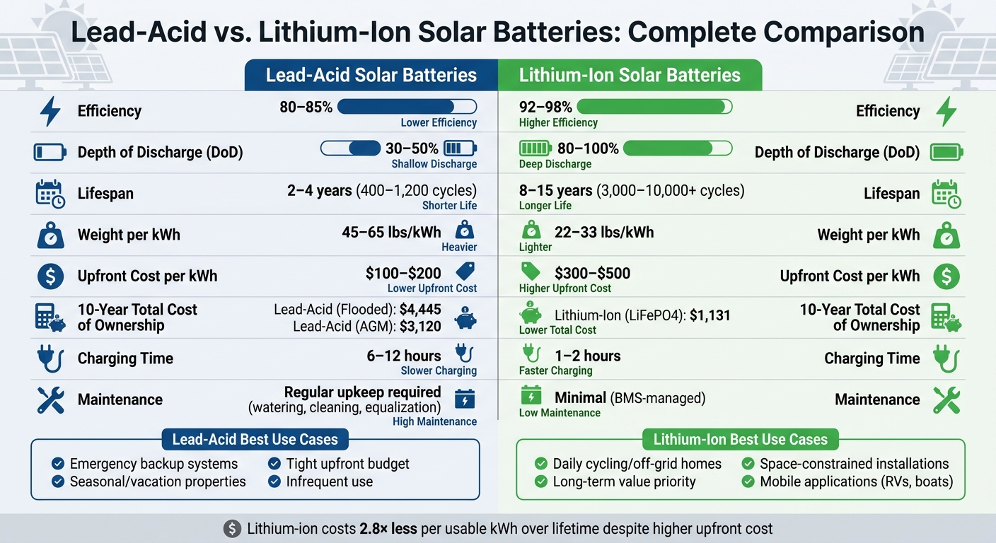 lead acid lithium battery comparison