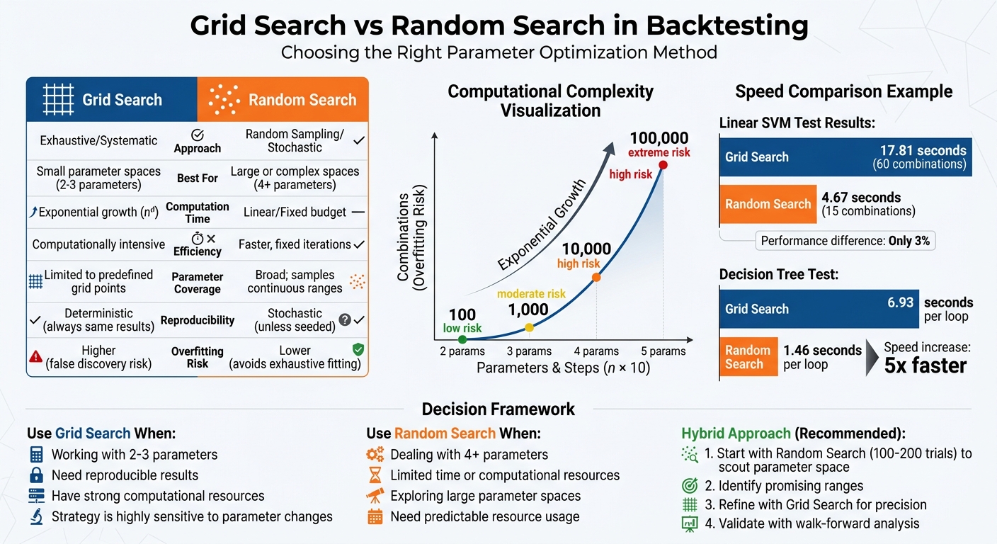 Grid Search vs Random Search: Complete Comparison for Trading Backtests