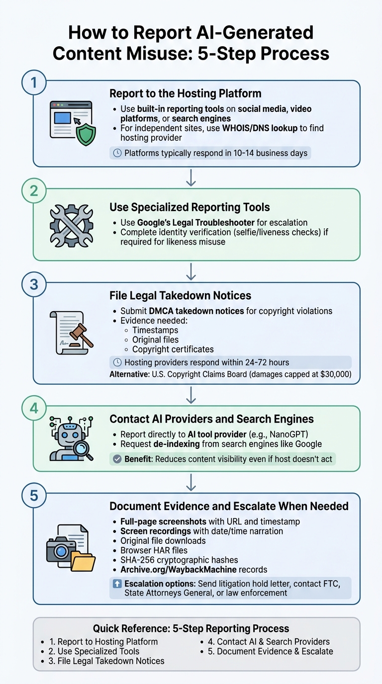 5-Step Process to Report AI-Generated Content Misuse