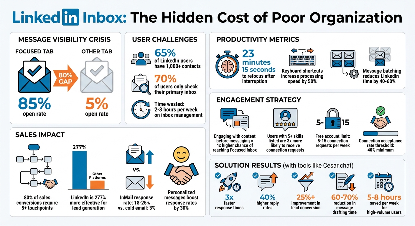 LinkedIn Inbox Statistics: Message Engagement and Productivity Impact