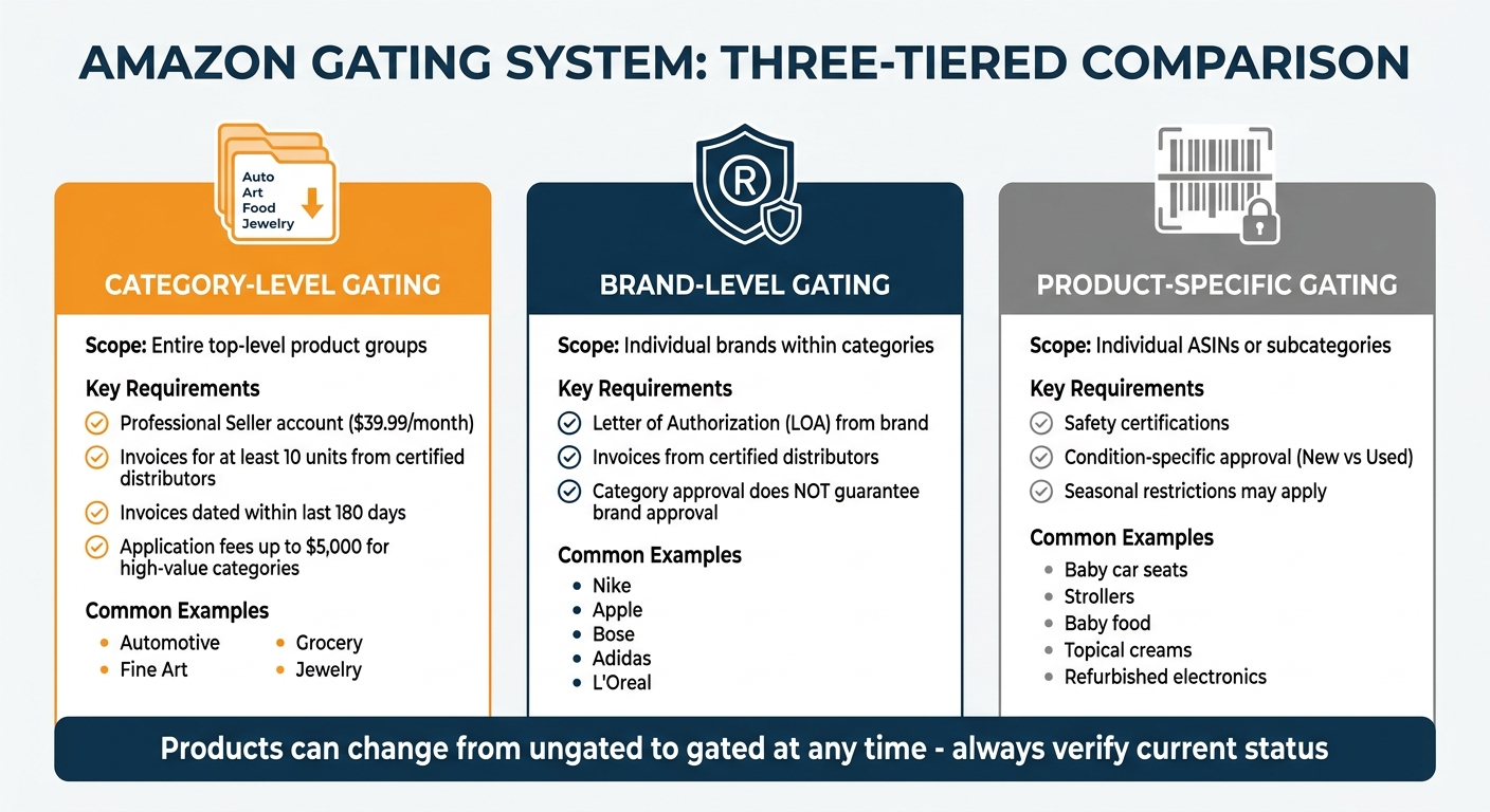 Amazon Gated Categories: Types, Requirements, and Examples