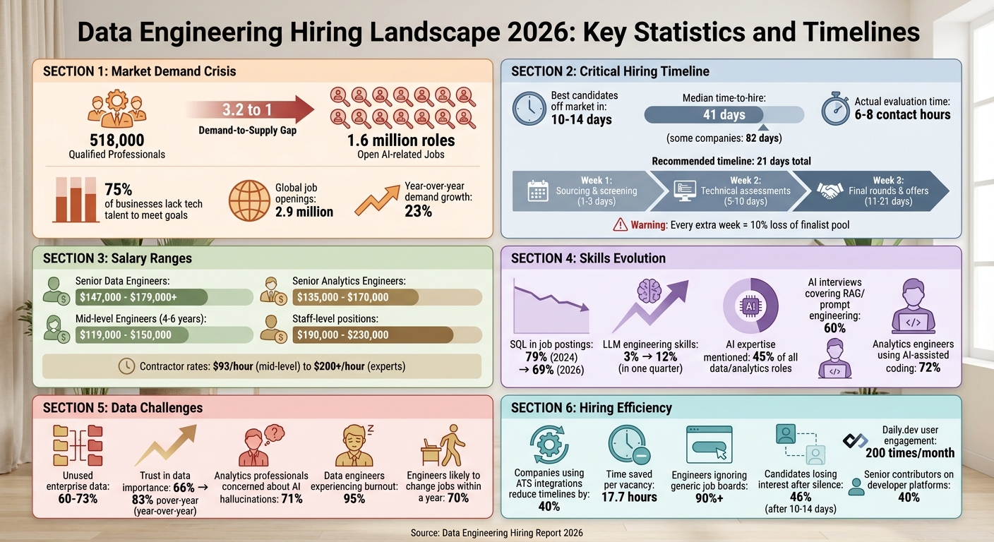 Data Engineering Hiring Landscape 2026: Key Statistics and Timelines