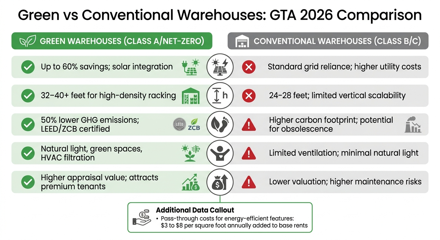 Green vs Conventional Warehouses: Key Differences in the GTA 2026