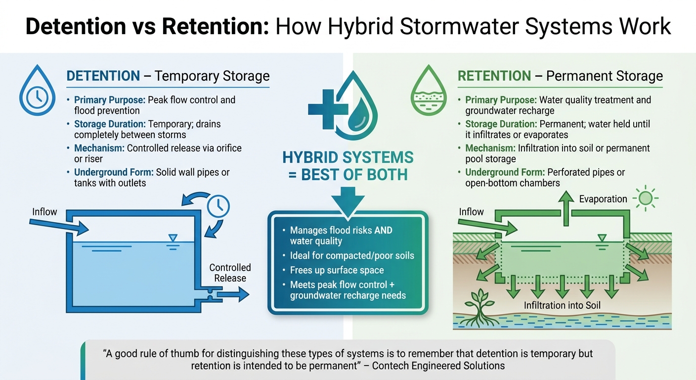 Detention vs Retention Stormwater Systems Comparison