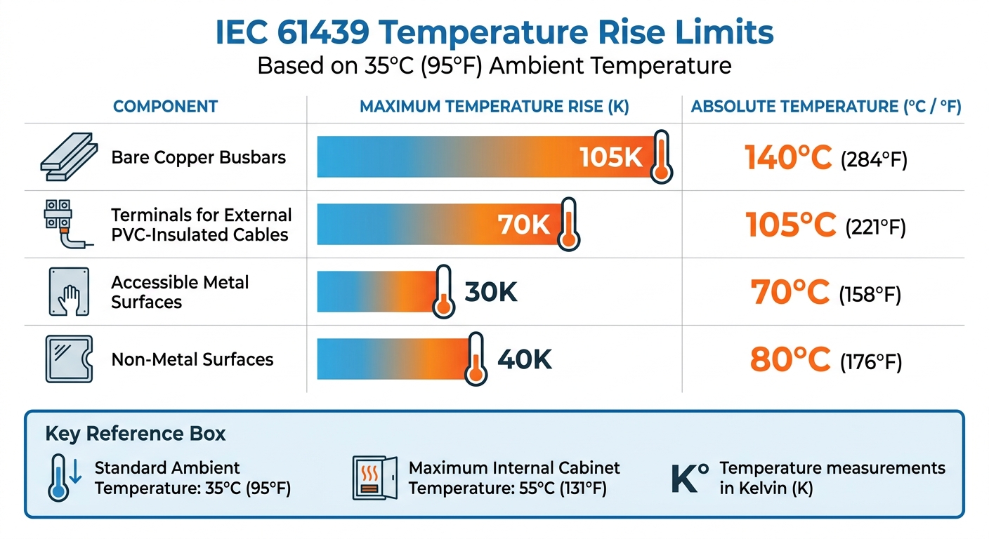 IEC 61439 Temperature Rise Limits for LV Switchgear Components