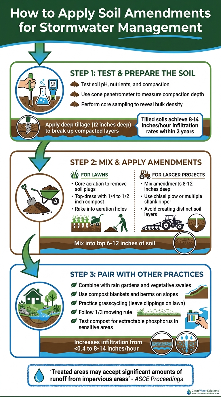 How to Apply Soil Amendments for Stormwater Management: A Step-by-Step Guide