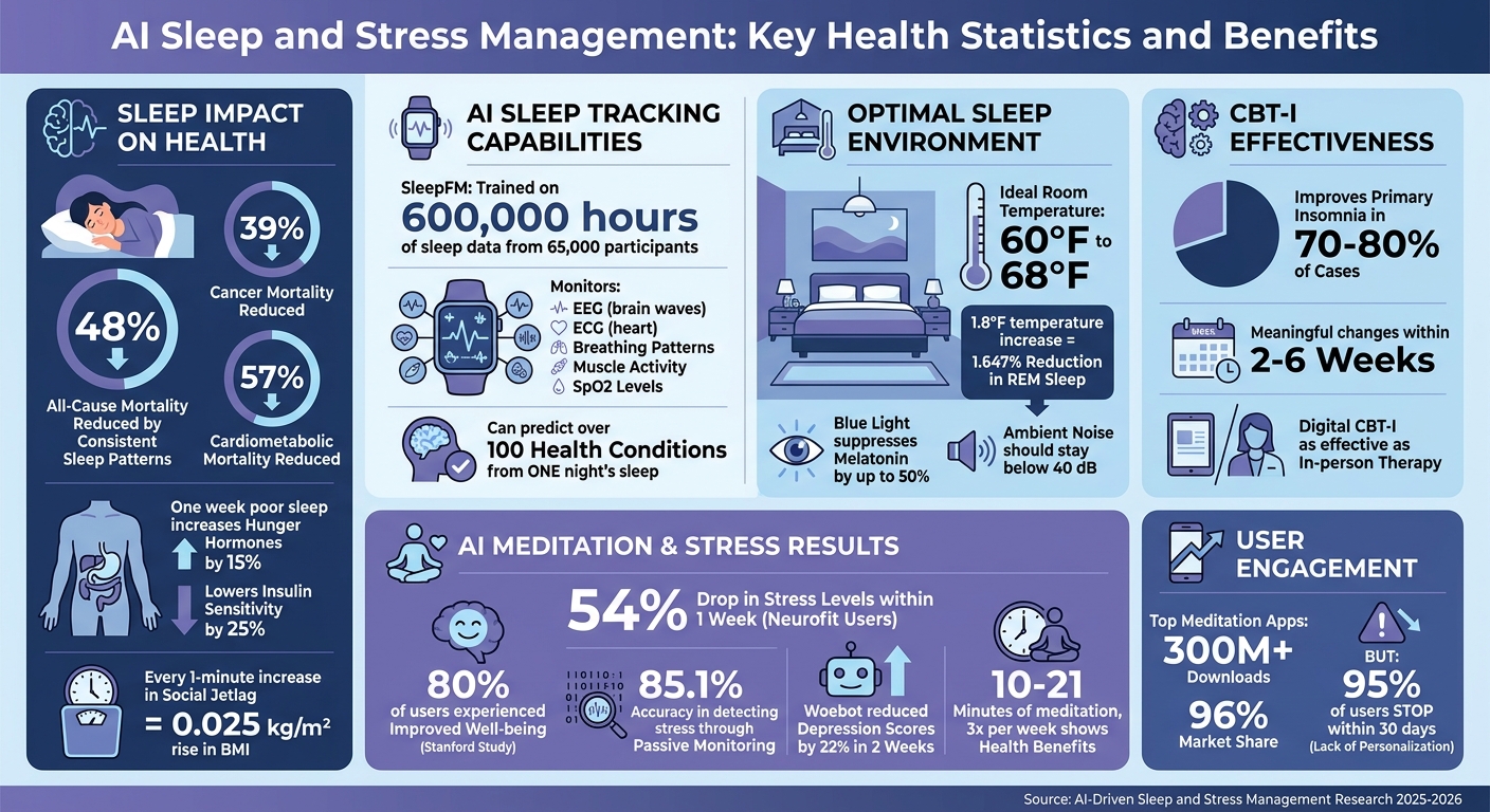 AI Sleep and Stress Management: Key Health Statistics and Benefits