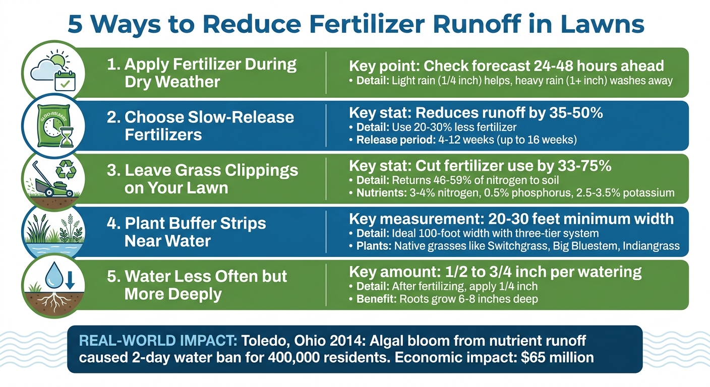 5 Ways to Reduce Fertilizer Runoff in Lawns with Key Statistics
