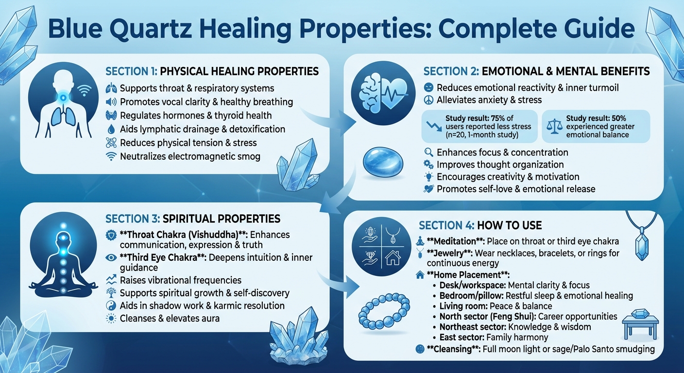 Blue Quartz Healing Properties and Benefits Guide