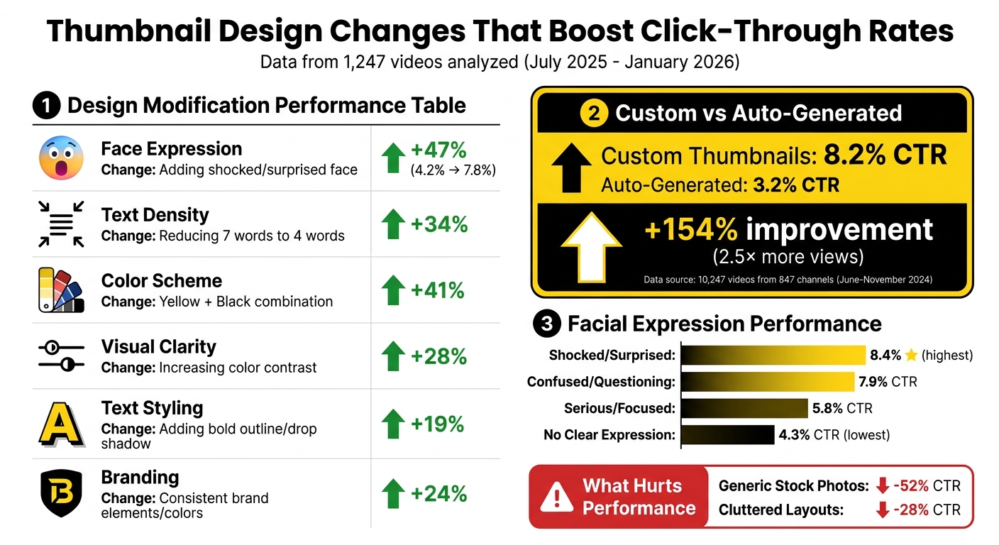 YouTube Thumbnail Design Impact: Before vs After CTR Performance Data