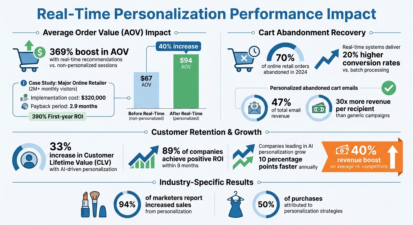 Real-Time Personalization Impact on E-Commerce Performance Metrics