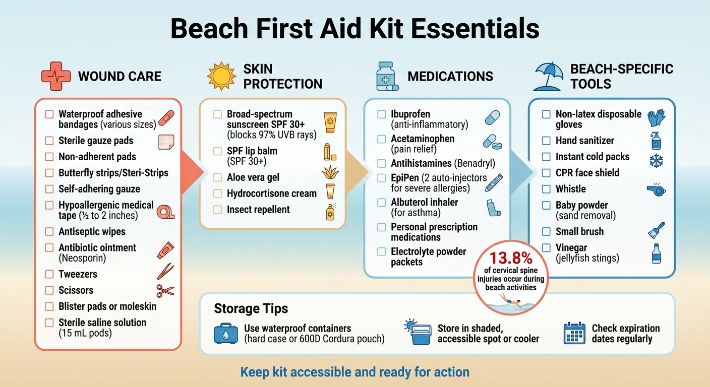 Beach First Aid Kit Essentials Checklist