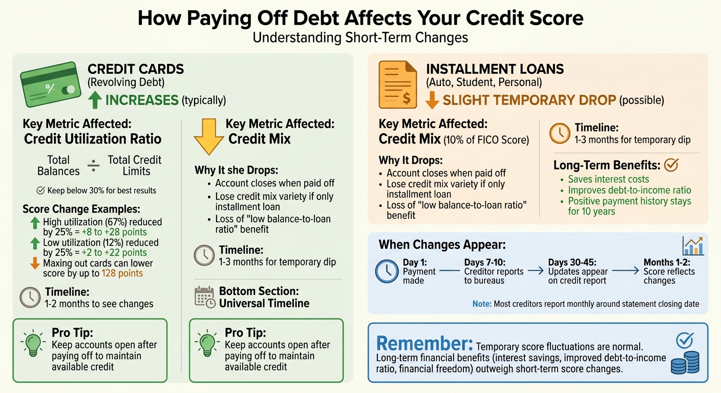 How Paying Off Different Debt Types Affects Your Credit Score