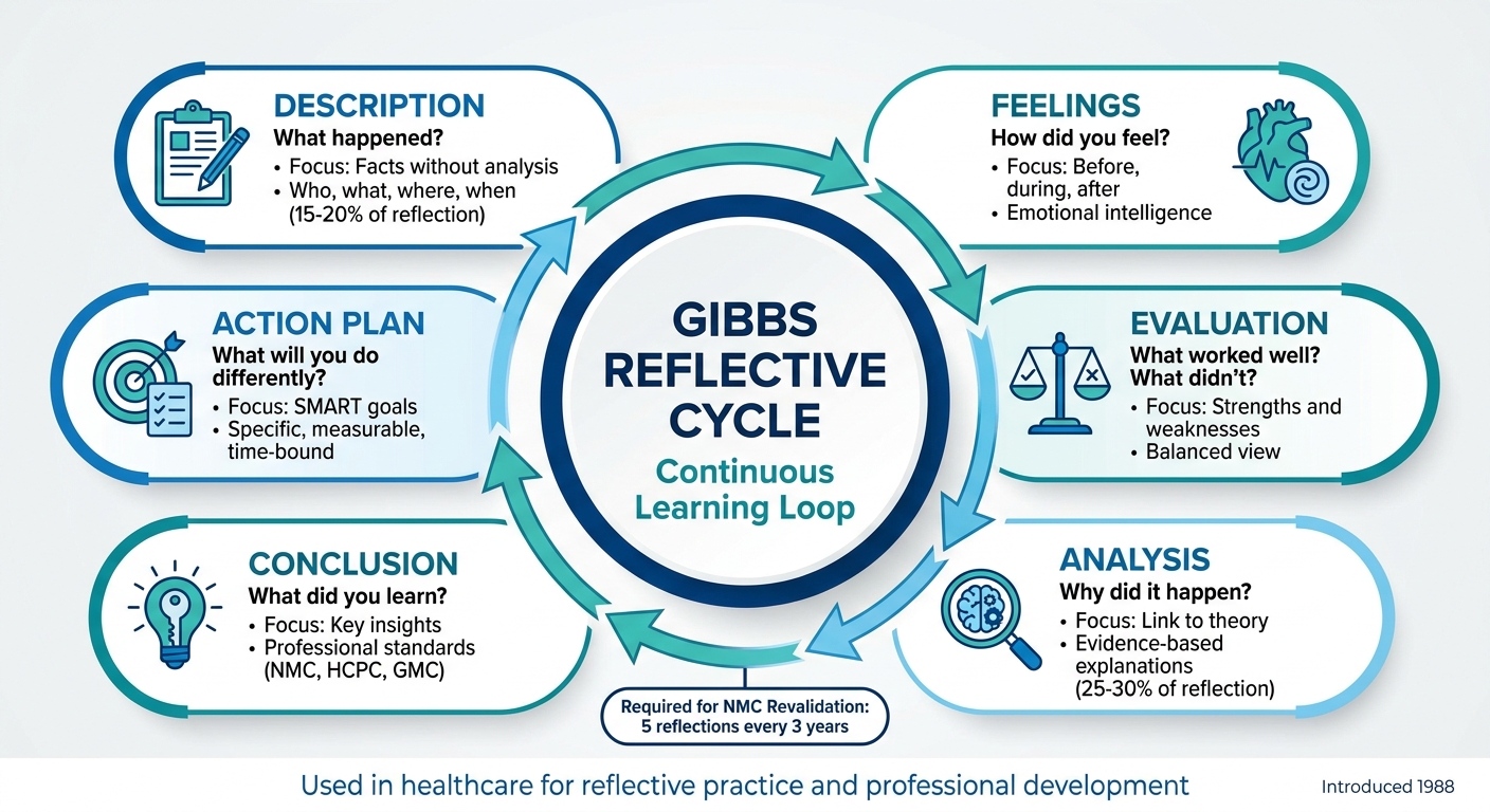 Gibbs Reflective Cycle 6 Steps for Healthcare Professionals