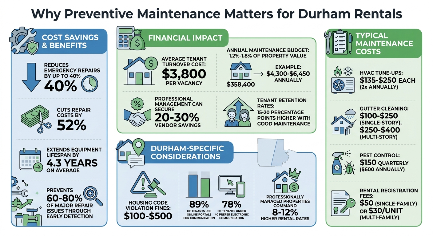 Preventive Maintenance Benefits and Cost Savings for Durham Rental Properties
