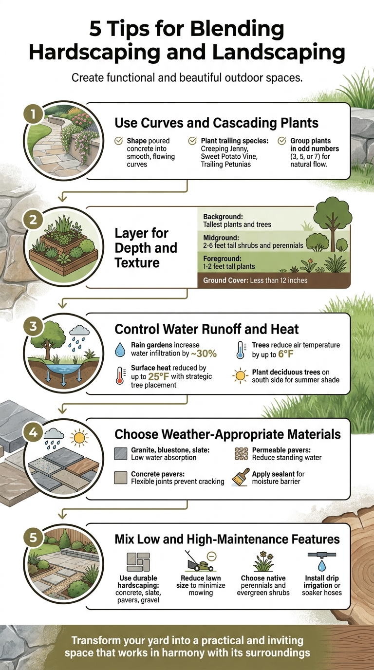 5 Essential Tips for Blending Hardscaping and Landscaping