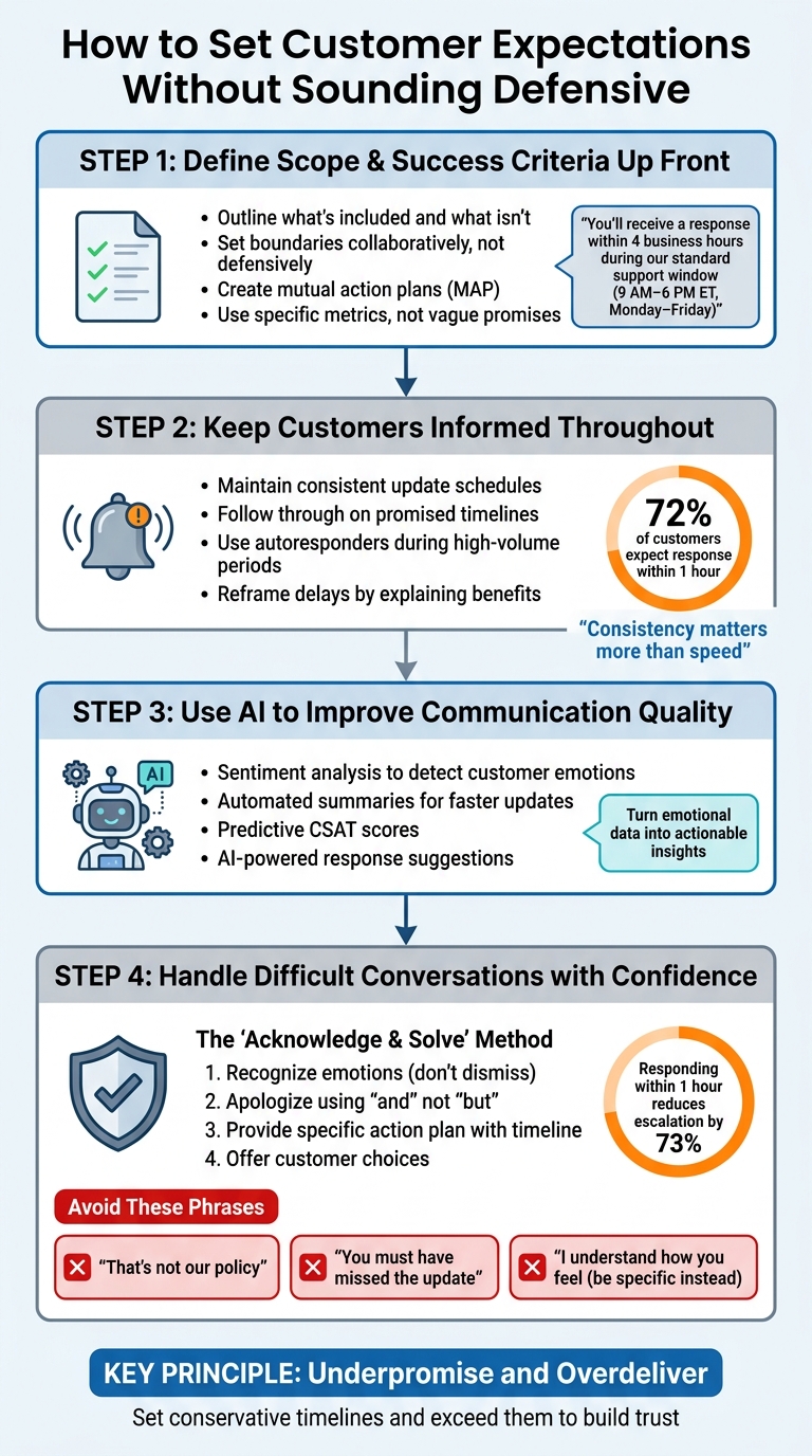 4-Step Framework for Setting Customer Expectations Without Sounding Defensive