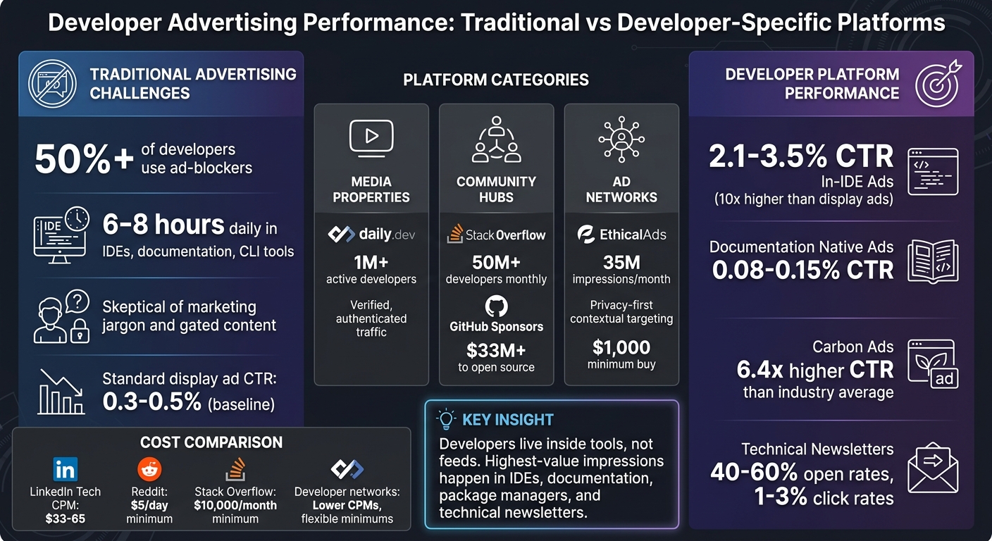 Developer Advertising Performance: Traditional vs Developer-Specific Platforms