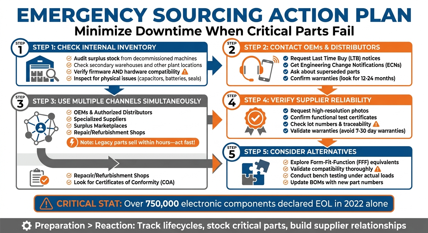 Emergency Sourcing Process for Obsolete Industrial Parts