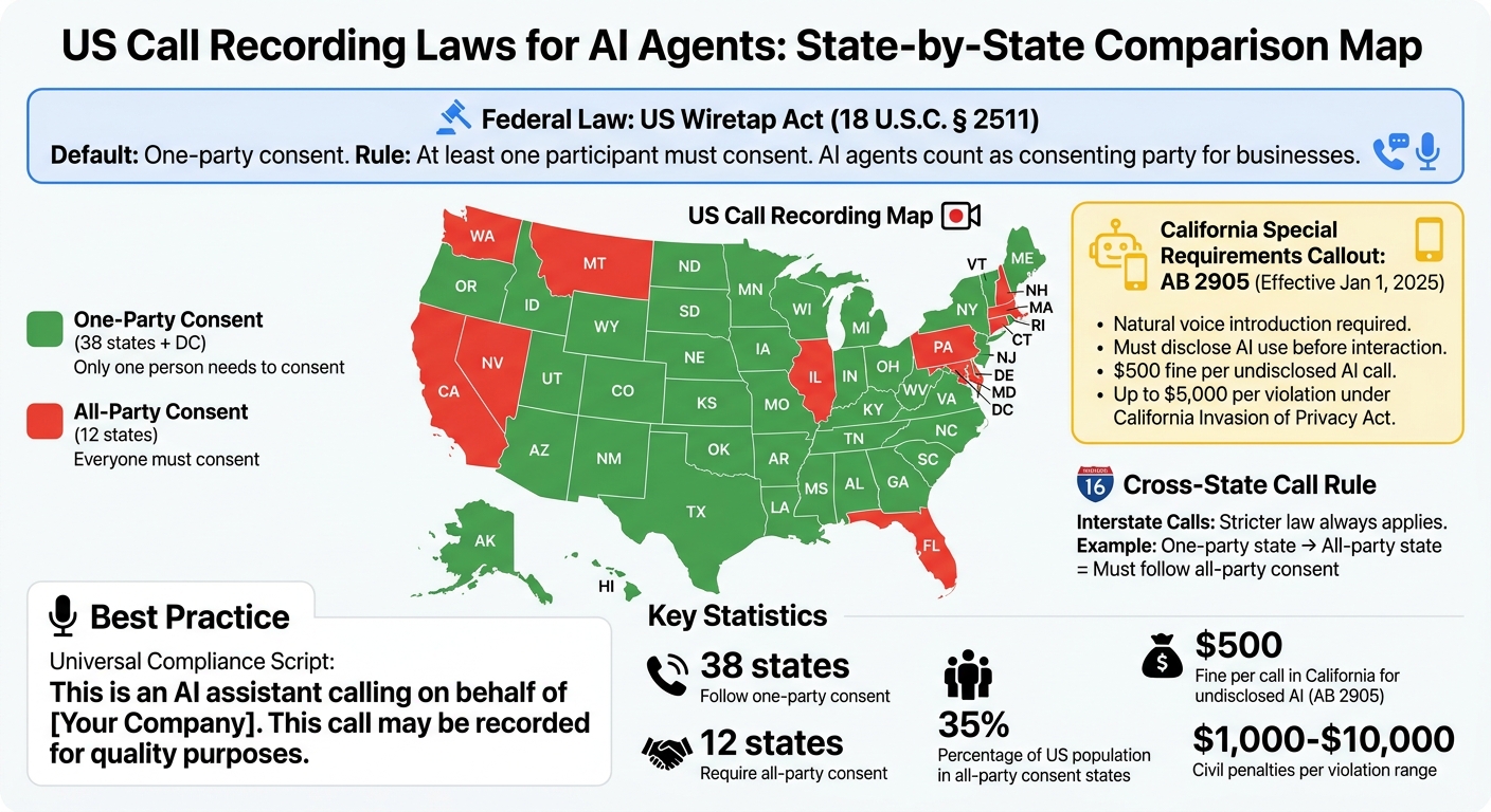 US Call Recording Laws by State: One-Party vs All-Party Consent Requirements