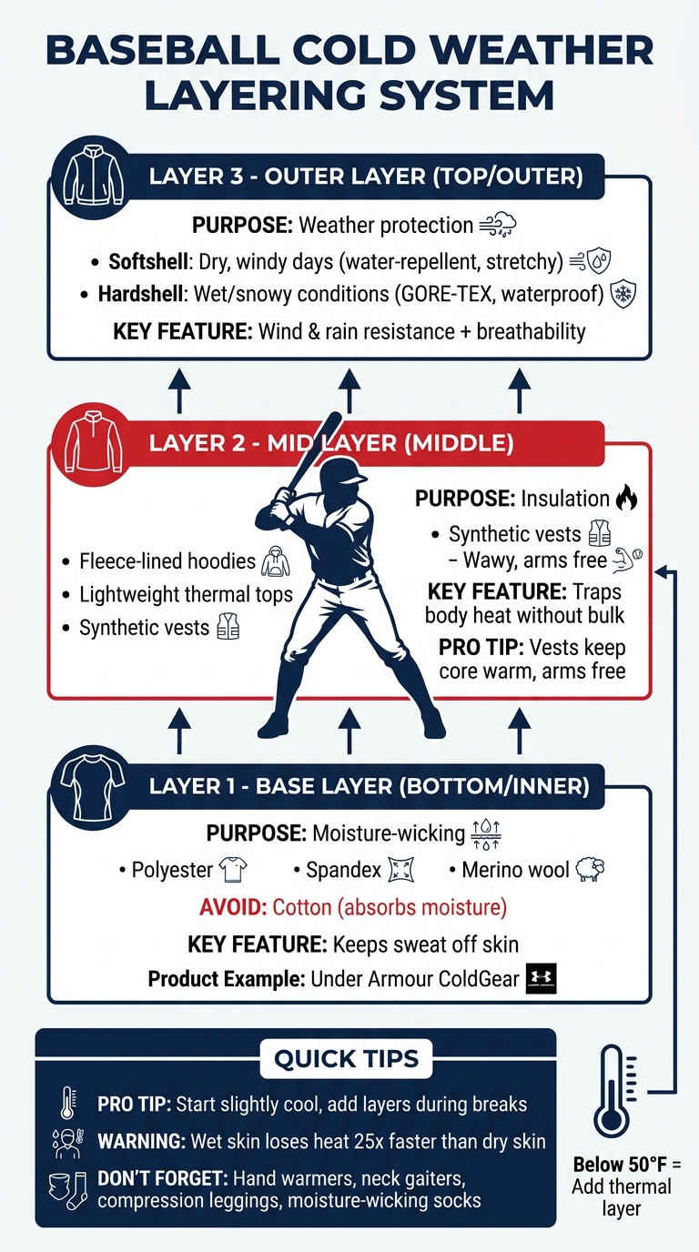 3-Layer Baseball Uniform System for Cold Weather