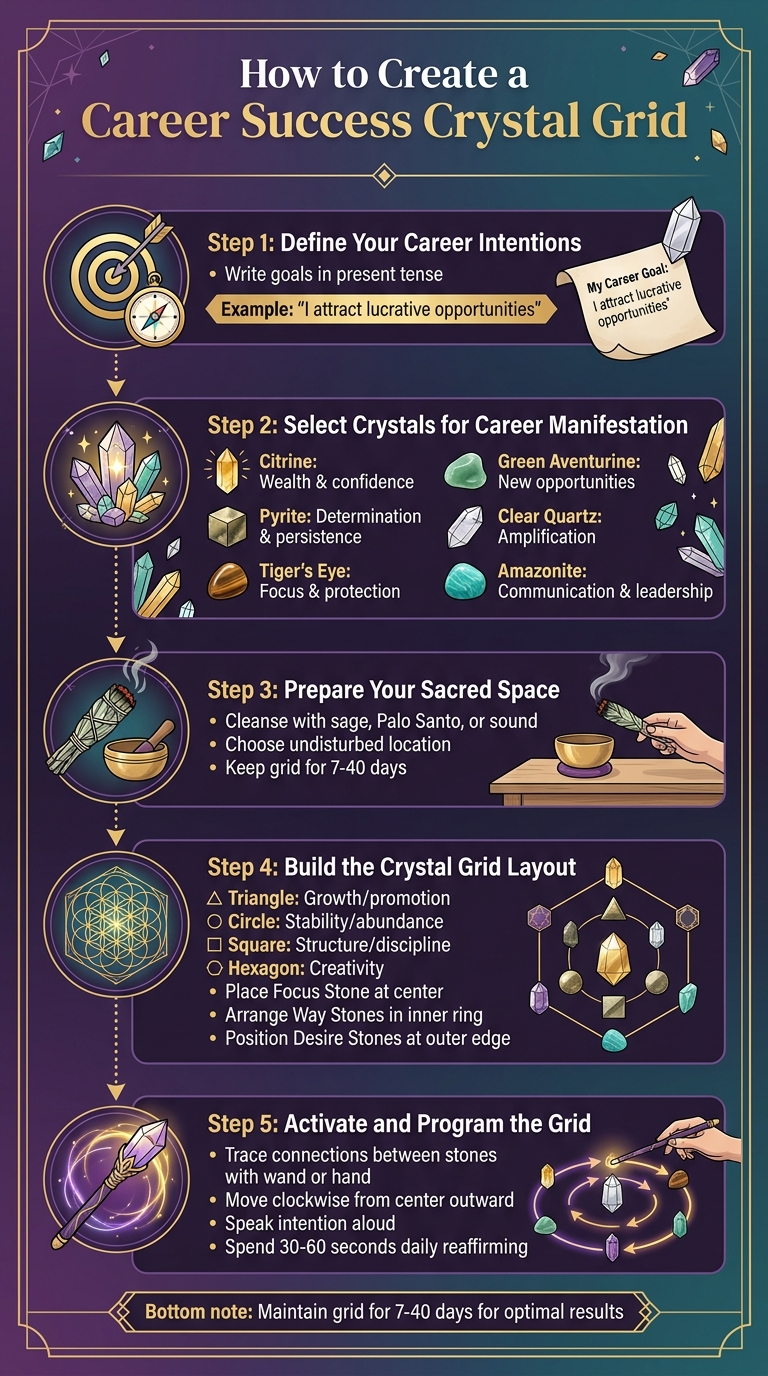 5 Steps to Create a Career Success Crystal Grid