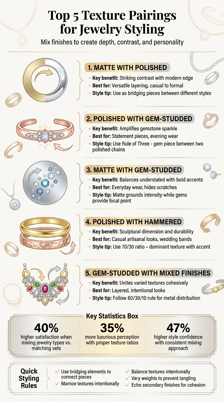 5 Jewelry Texture Pairing Combinations Guide