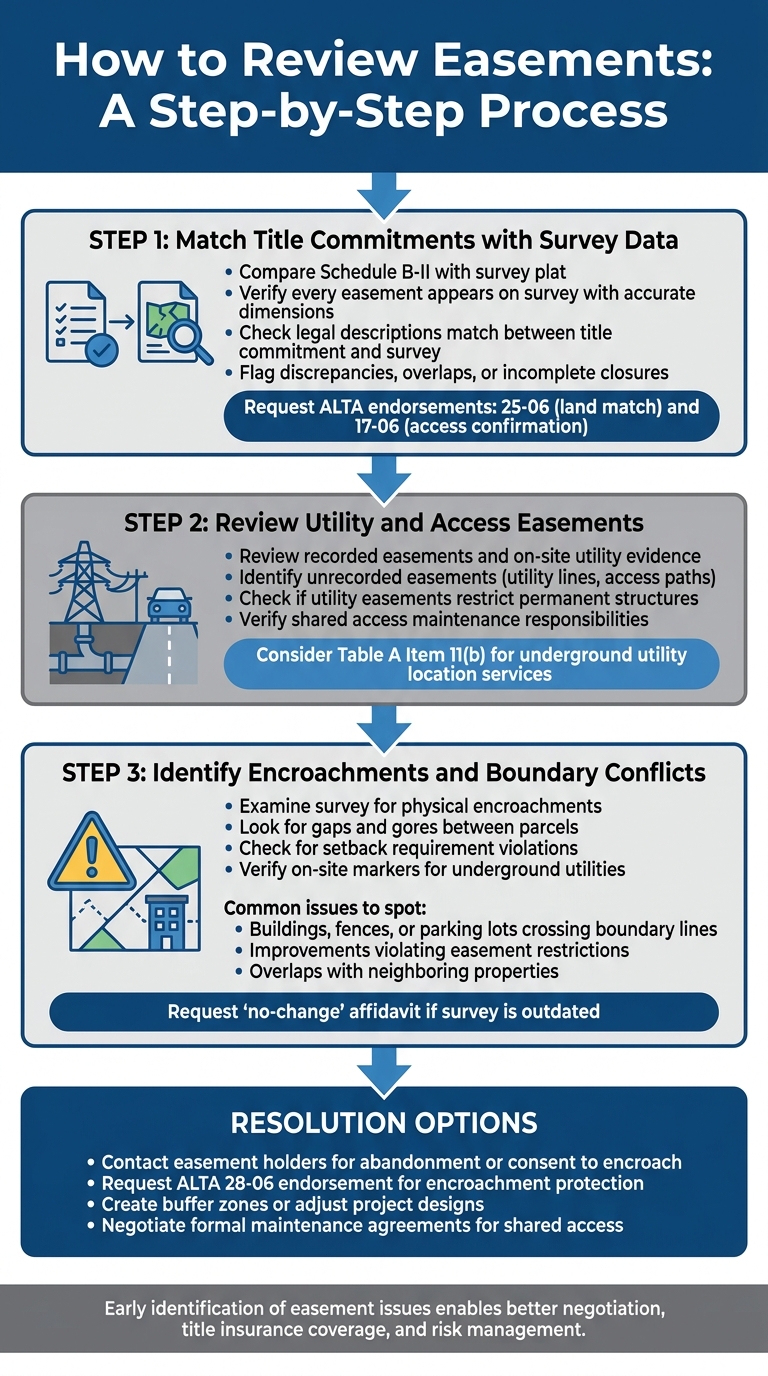 Step-by-Step Process for Reviewing CRE Easements on ALTA Surveys