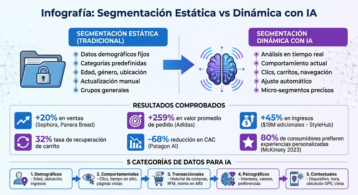 Segmentación estática vs dinámica: diferencias clave y resultados