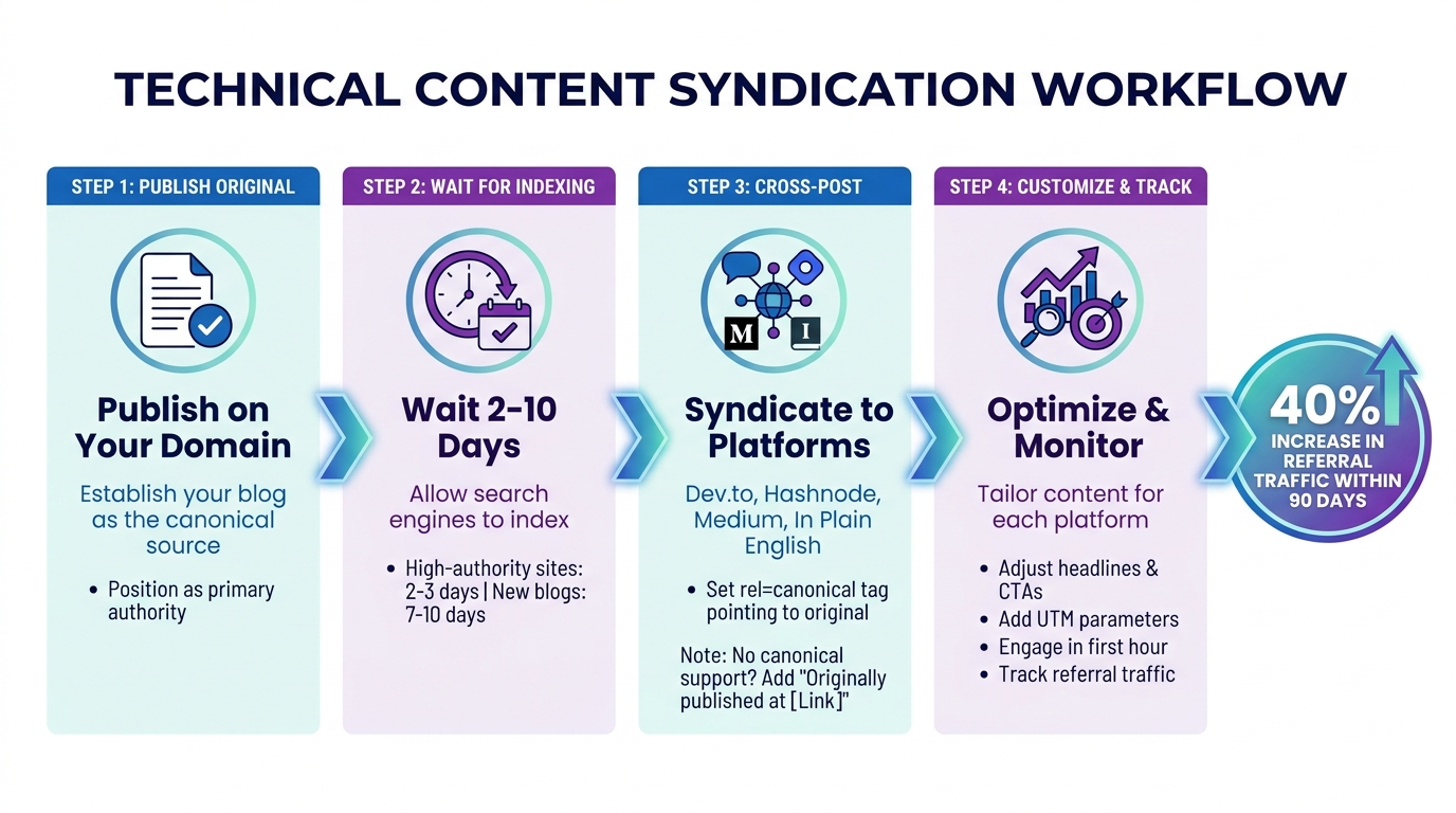 4-Step Content Syndication Workflow for Developer Articles
