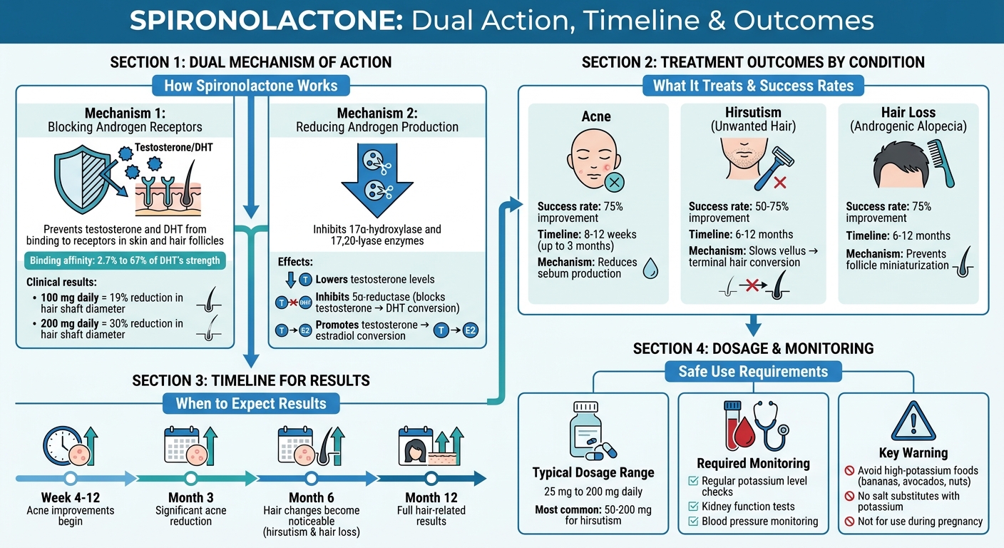 How Spironolactone Works: Dual Mechanism and Treatment Timeline