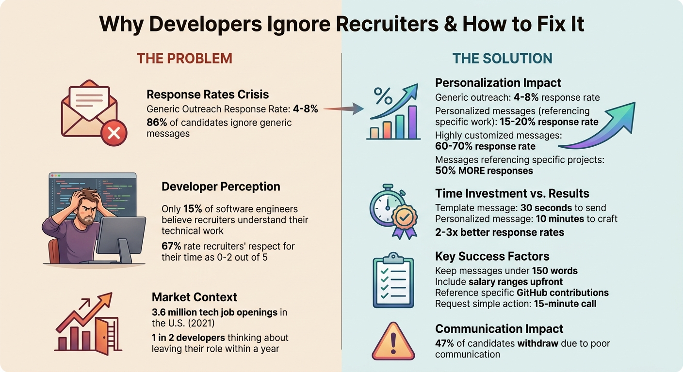 Developer Recruiter Outreach Statistics: Response Rates and Personalization Impact