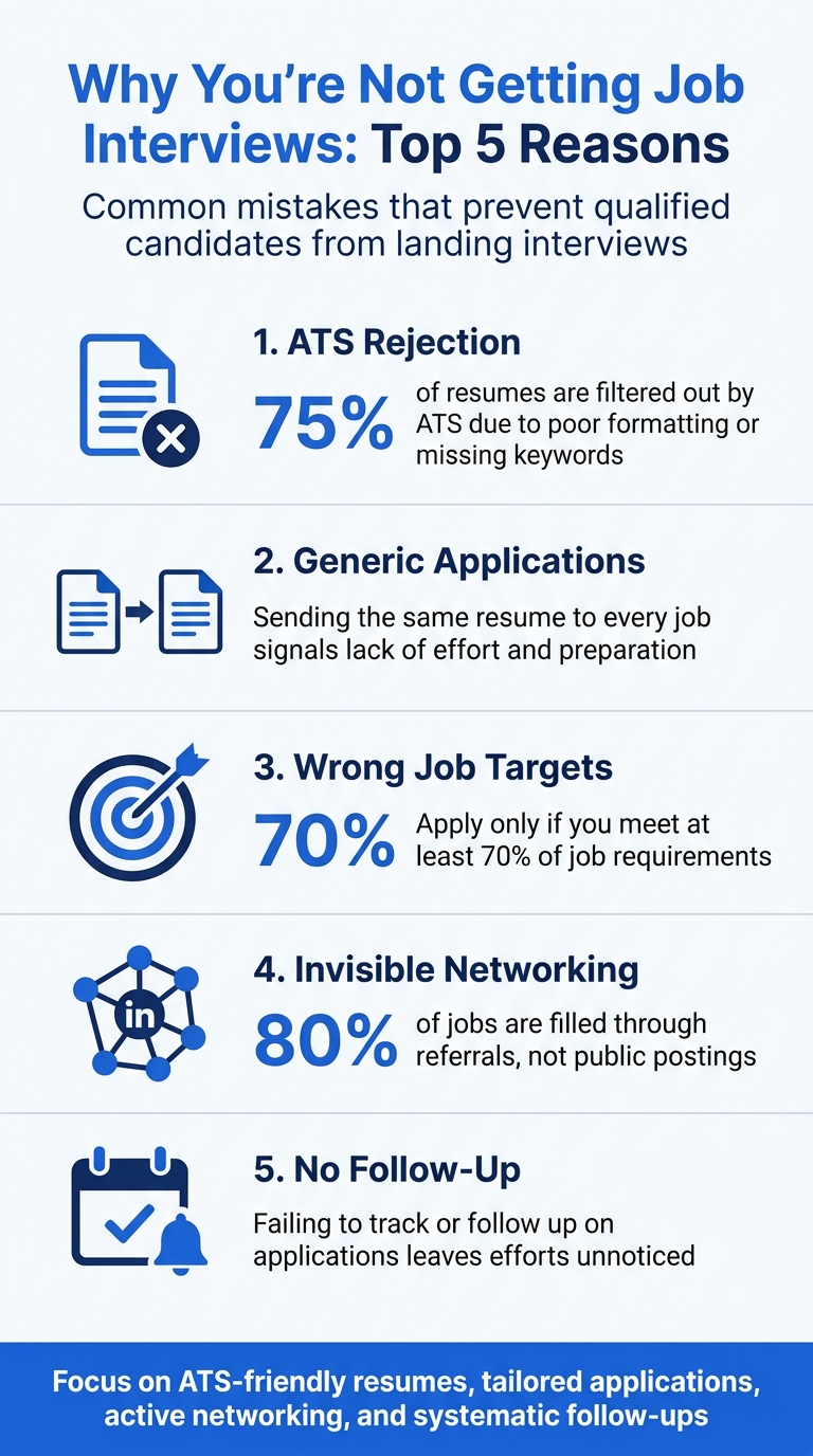 Top 5 Reasons You're Not Getting Job Interviews - Key Statistics