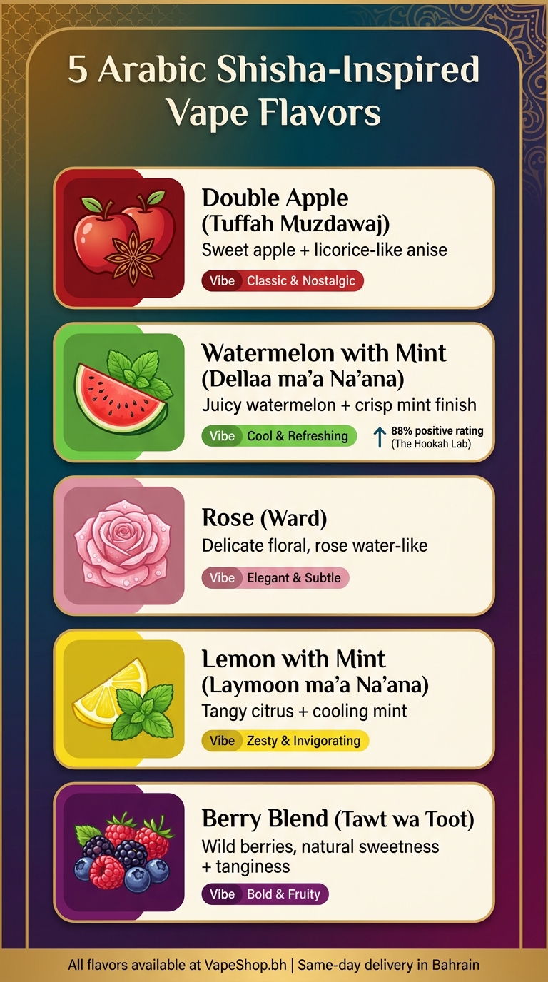 5 Arabic Vape Flavors Inspired By Shisha 2 5 arabic shisha-inspired vape flavors at a glance