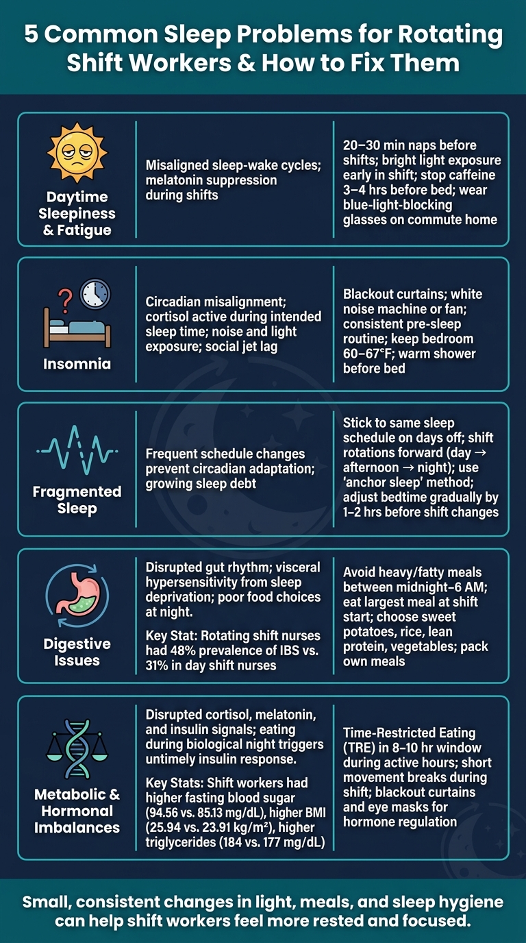 5 Common Sleep Problems for Rotating Shift Workers & How to Fix Them