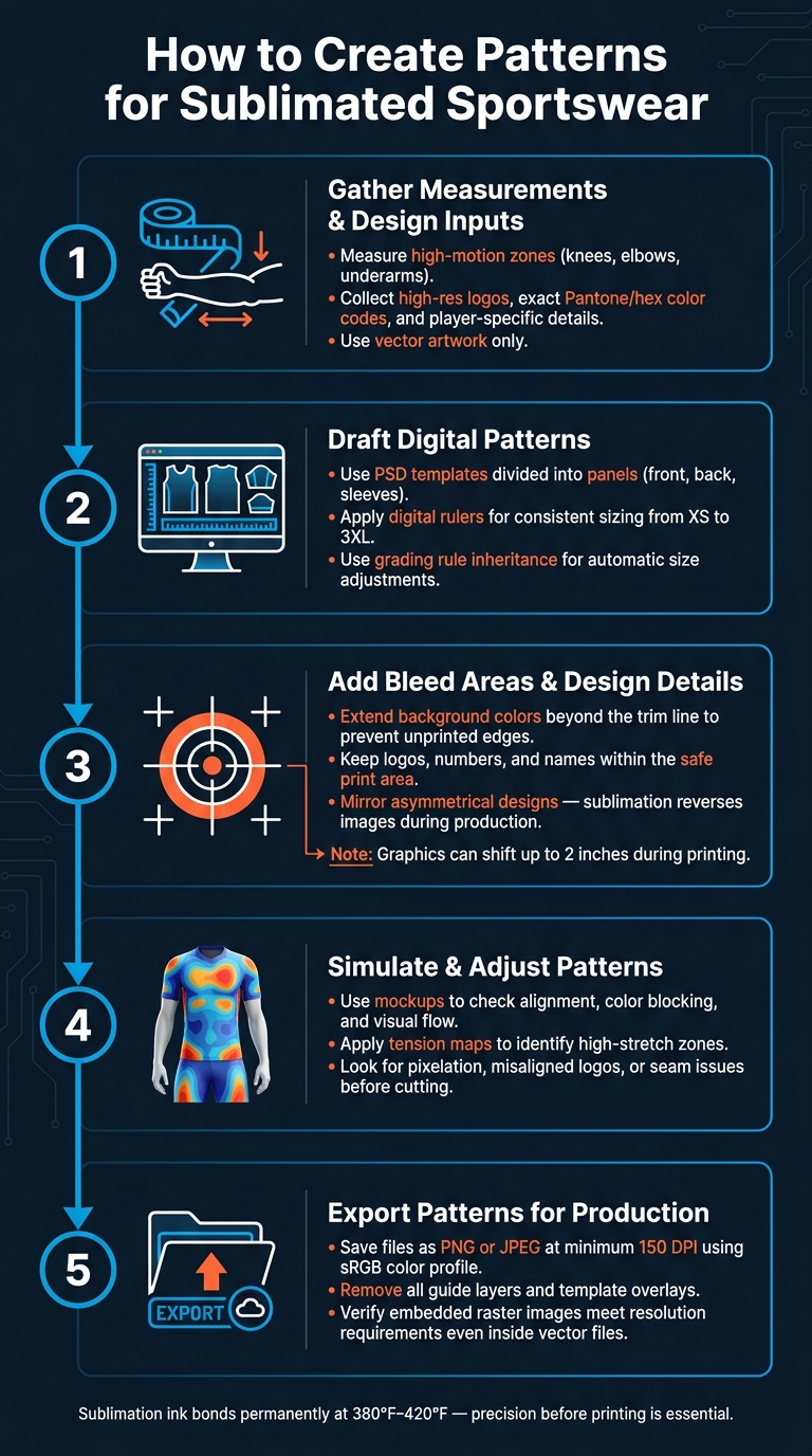 How to Create Patterns for Sublimated Sportswear: 5-Step Process