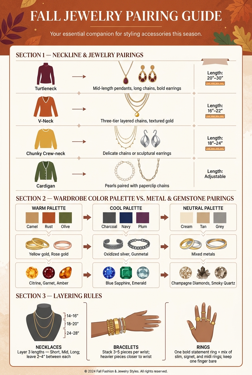 Fall Jewelry Pairing Guide: Necklines, Colors & Gemstones