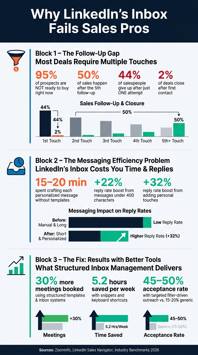 LinkedIn Prospecting Stats: Why Your Inbox Is Killing Your Pipeline
