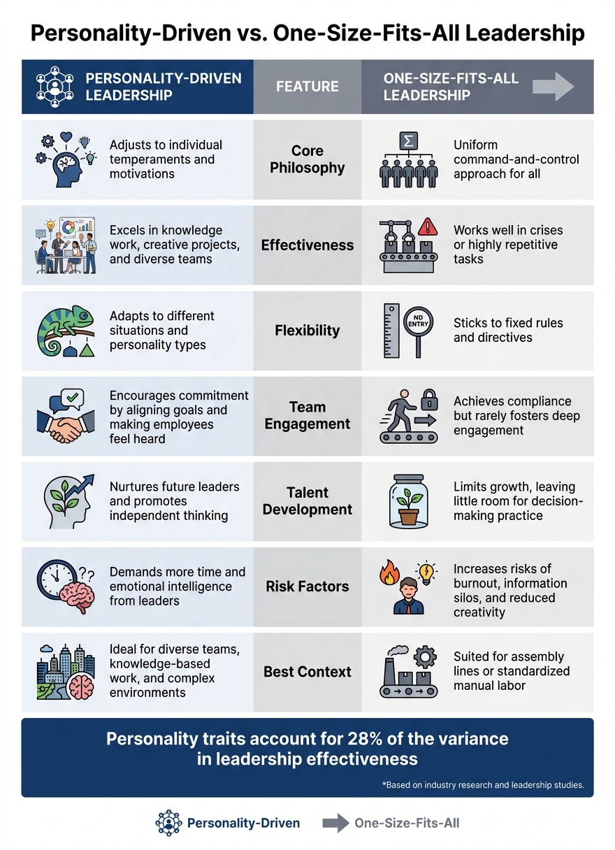 Personality-Driven vs. One-Size-Fits-All Leadership: Key Differences