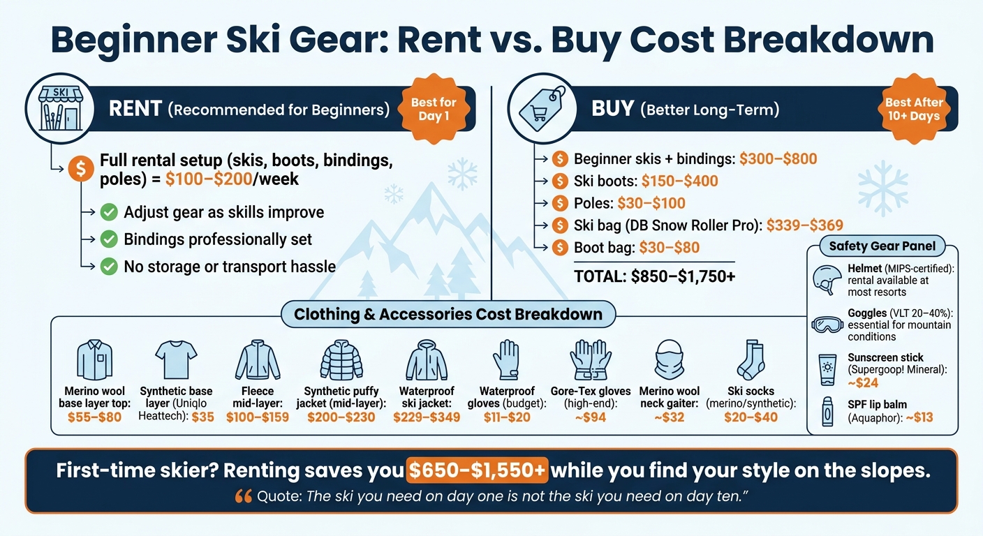 Beginner Ski Gear: Rent vs. Buy Cost Breakdown